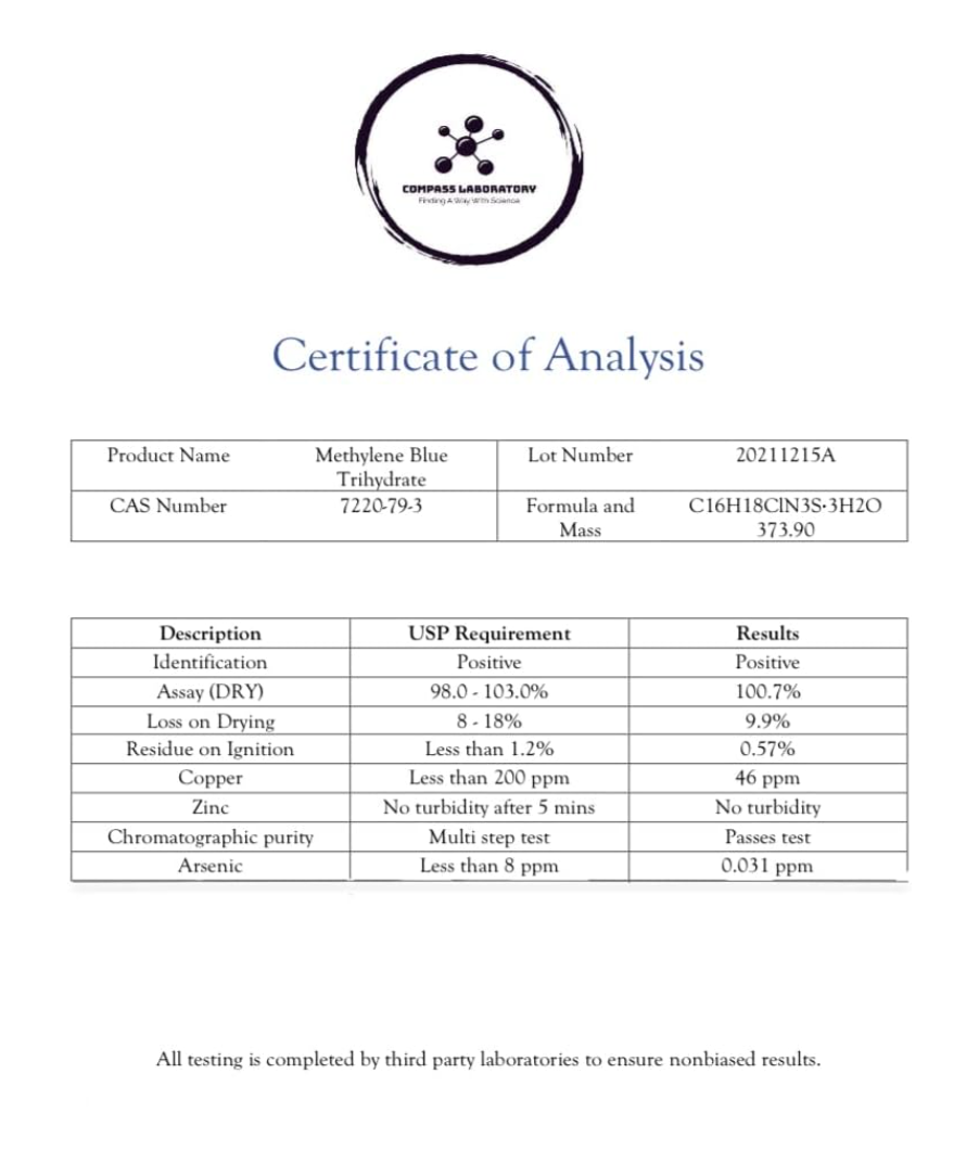 Methylene Blue USP Grade